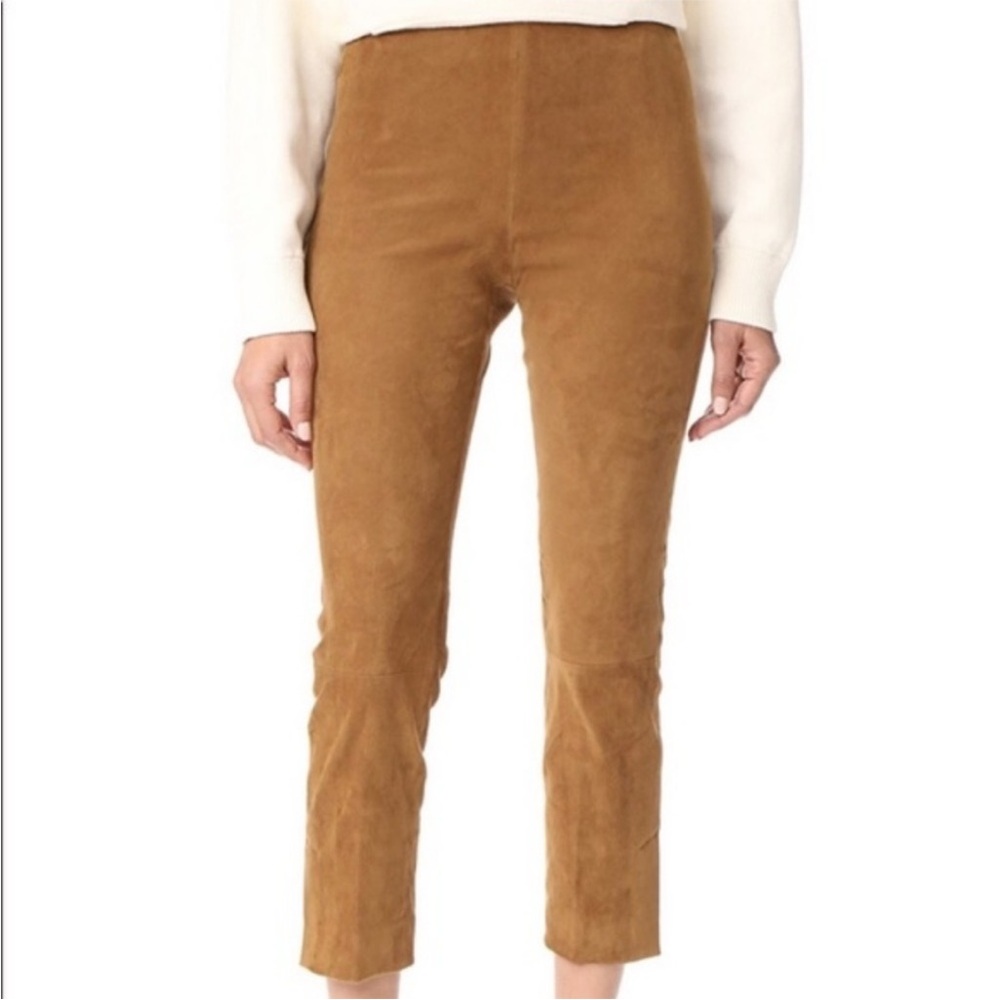 Vince- cropped suede pull on pants/leggings